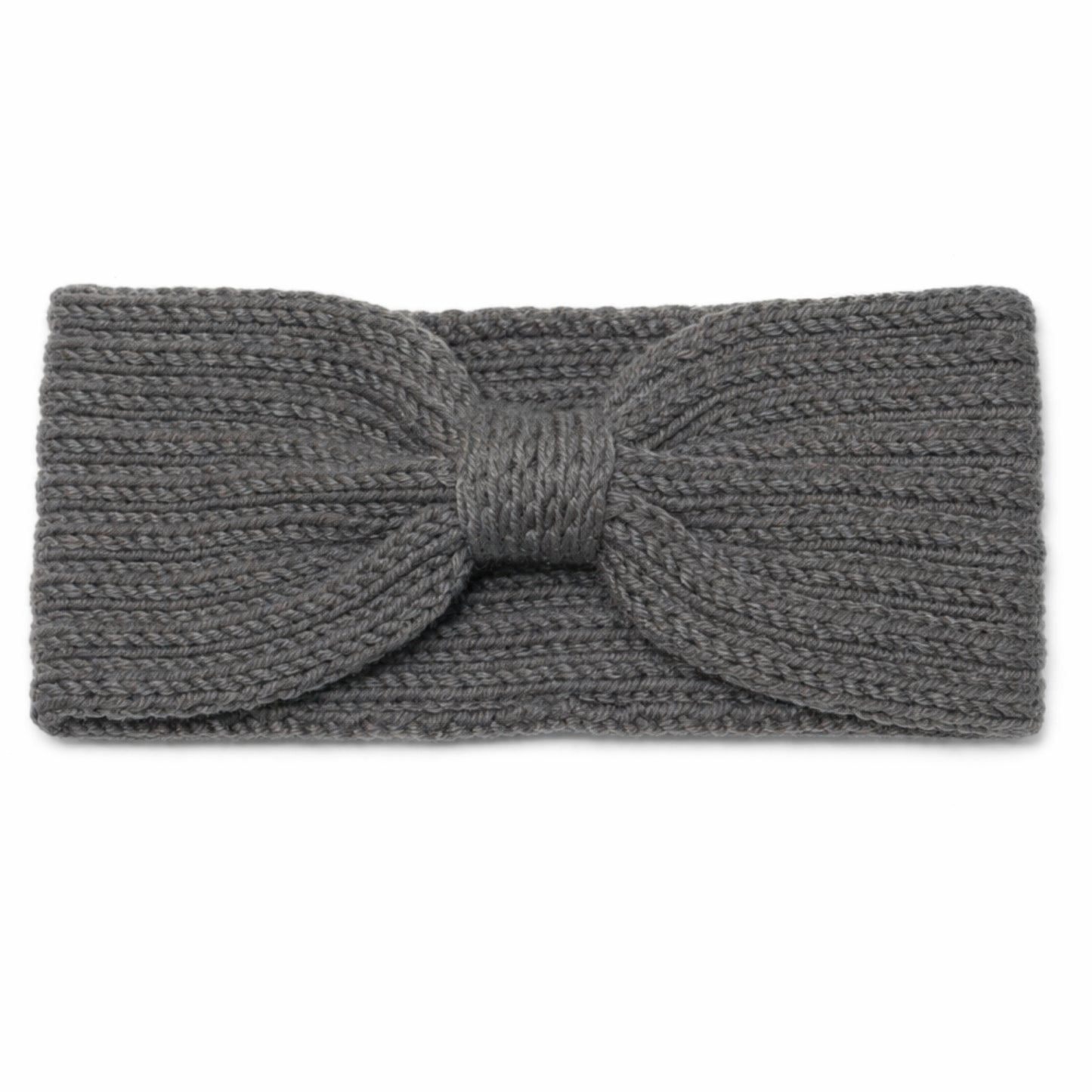 Gray Chunky Knit Bow Headband – Cozy Winter Ear Warmer