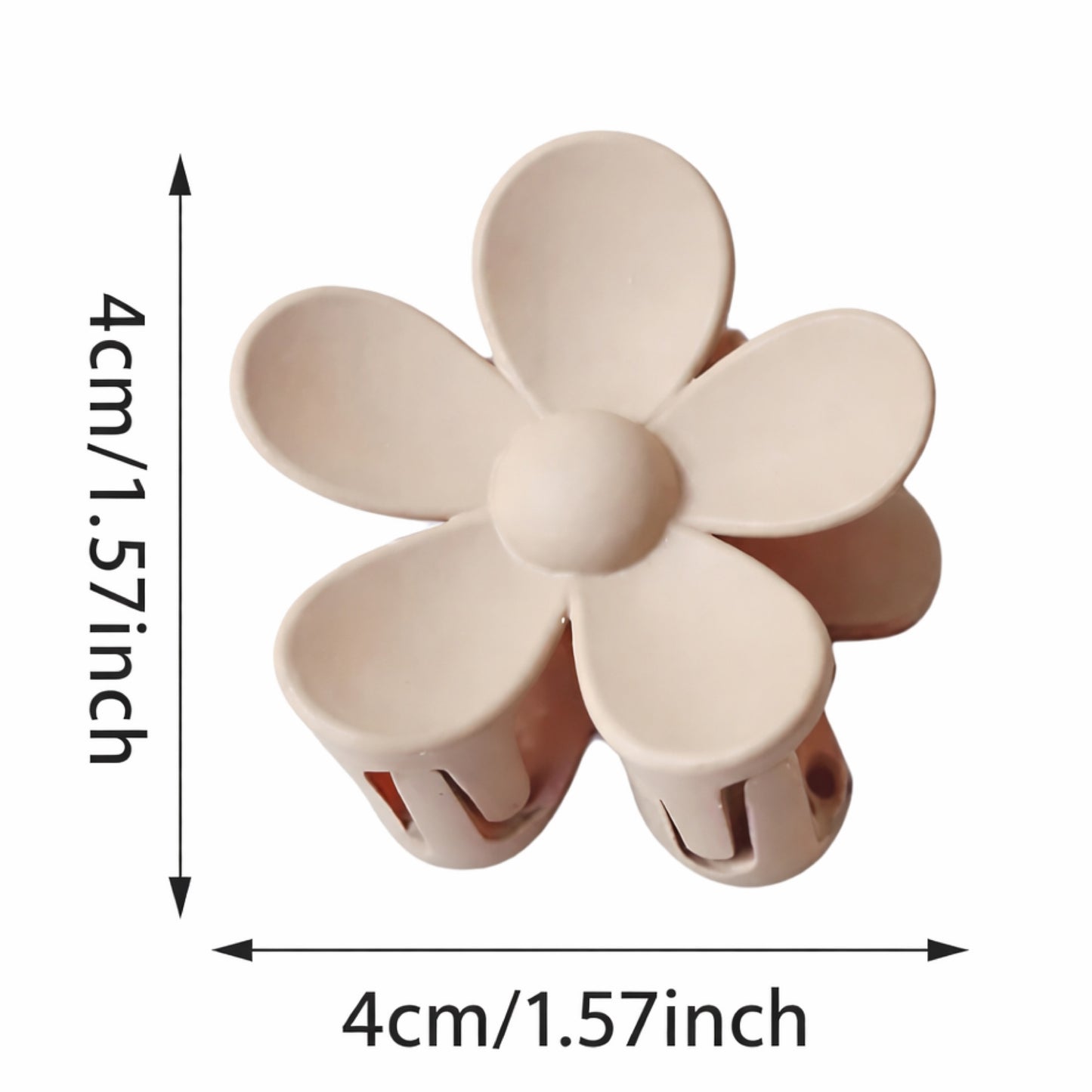 5 Piece Matte Daisy Flower Hair Claw Clip Set – Neutral & Pastel Collection