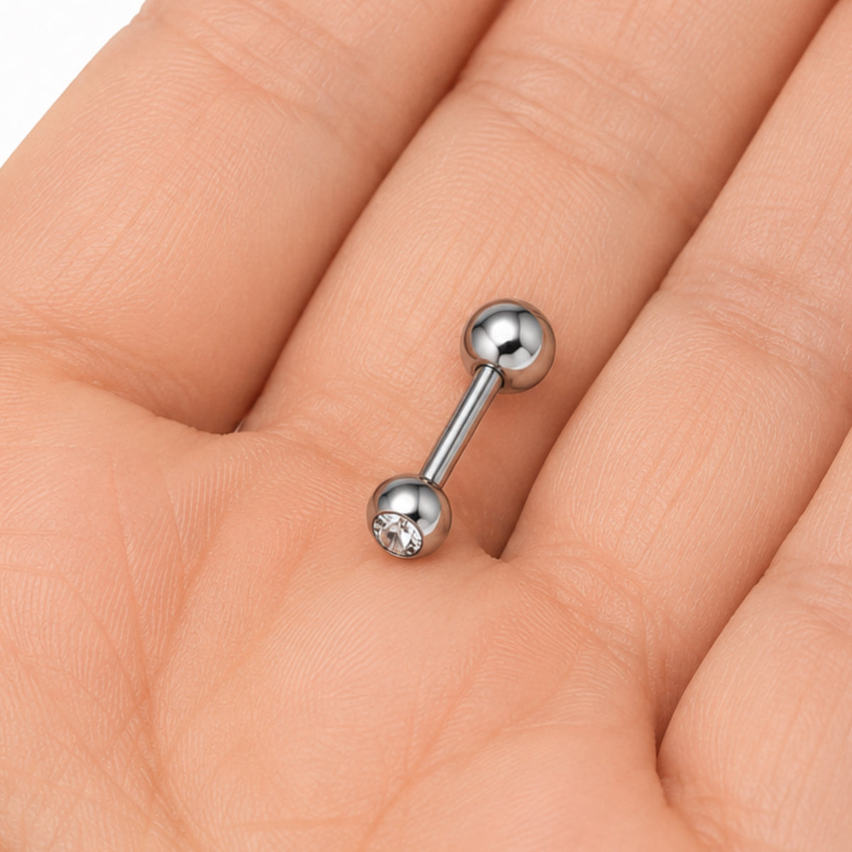 Clear CZ Ball End Cartilage Barbell Earring