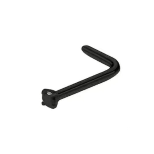 Black Gem L Shape Nose Stud Ring
