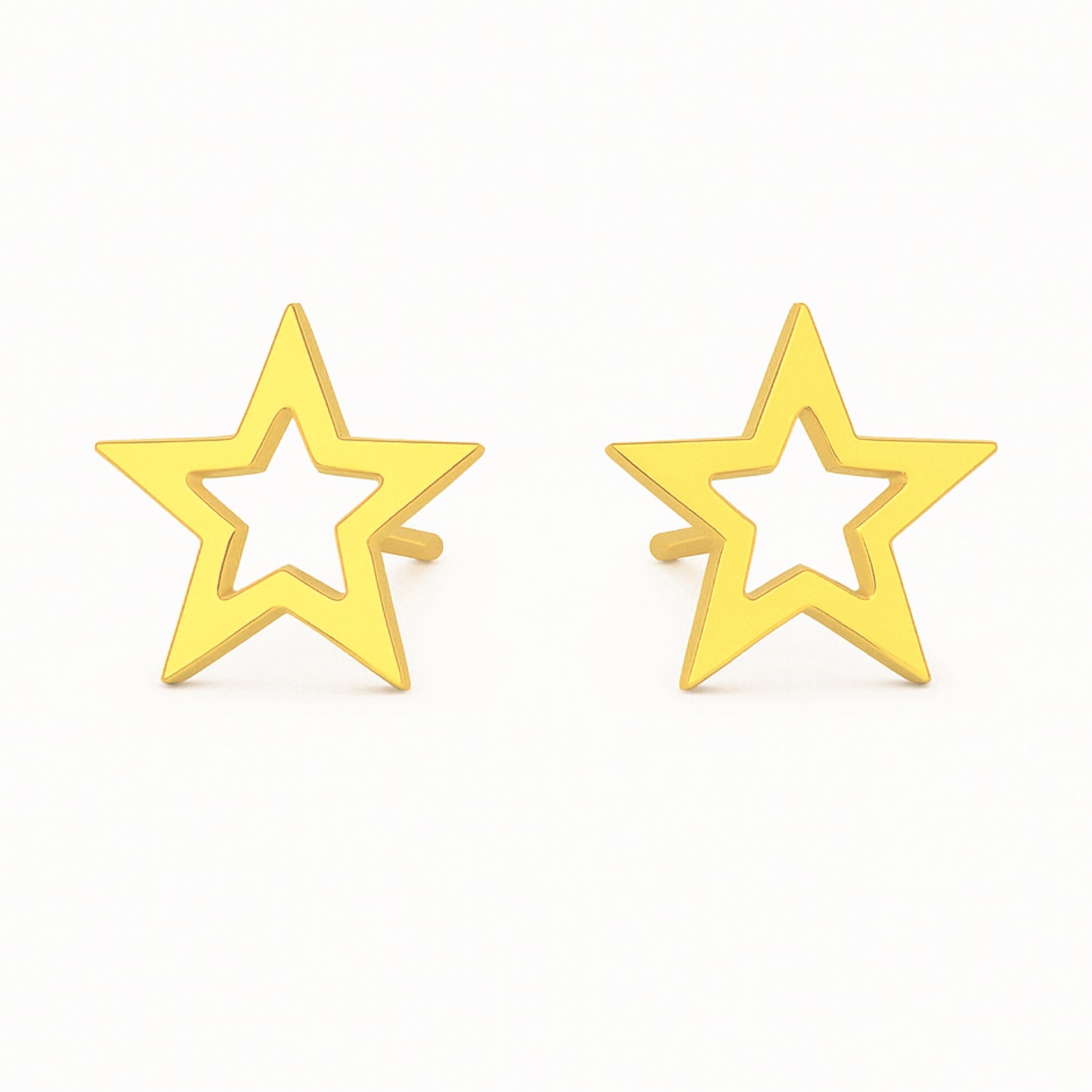 Gold Star Cut-Out Stud Earrings