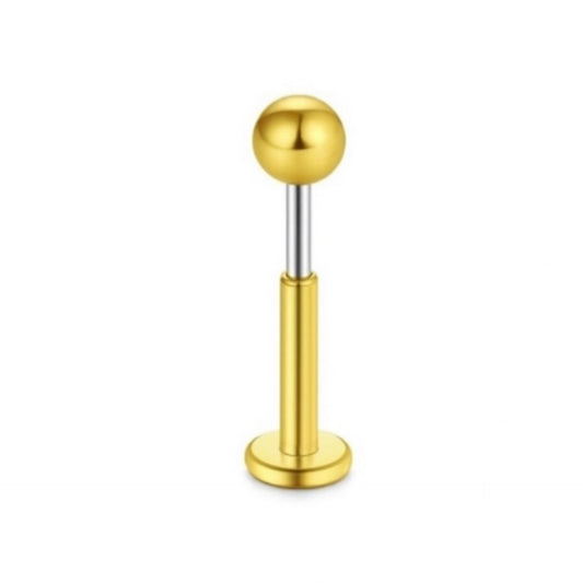 Gold Ball Threadless Flat Back Stud