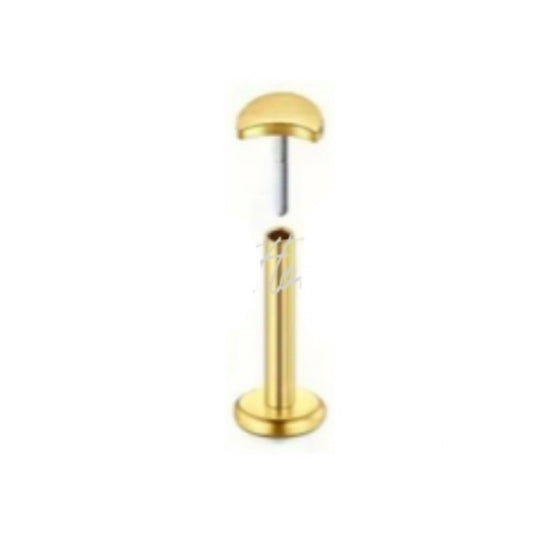 Gold Moon Threadless Flat Back Stud
