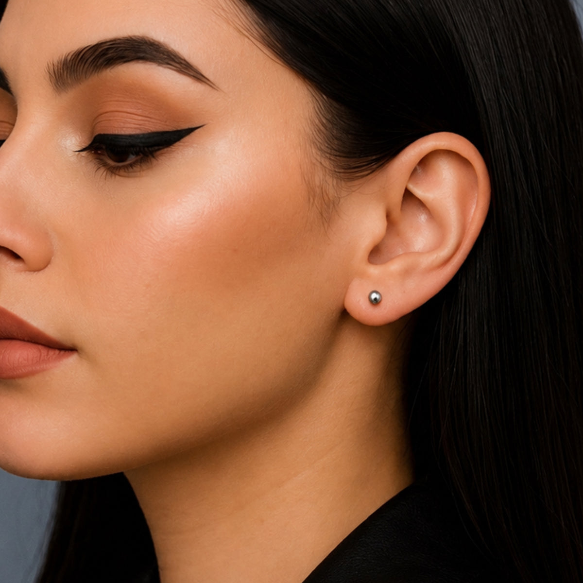 Stainless Steel Ball Stud Earrings 3mm