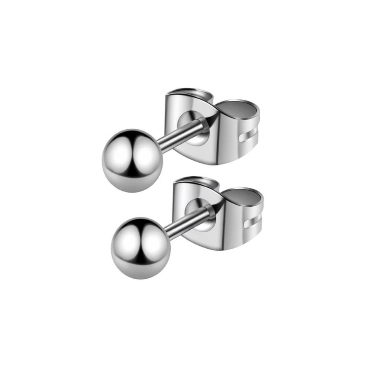 Stainless Steel Ball Stud Earrings 4mm