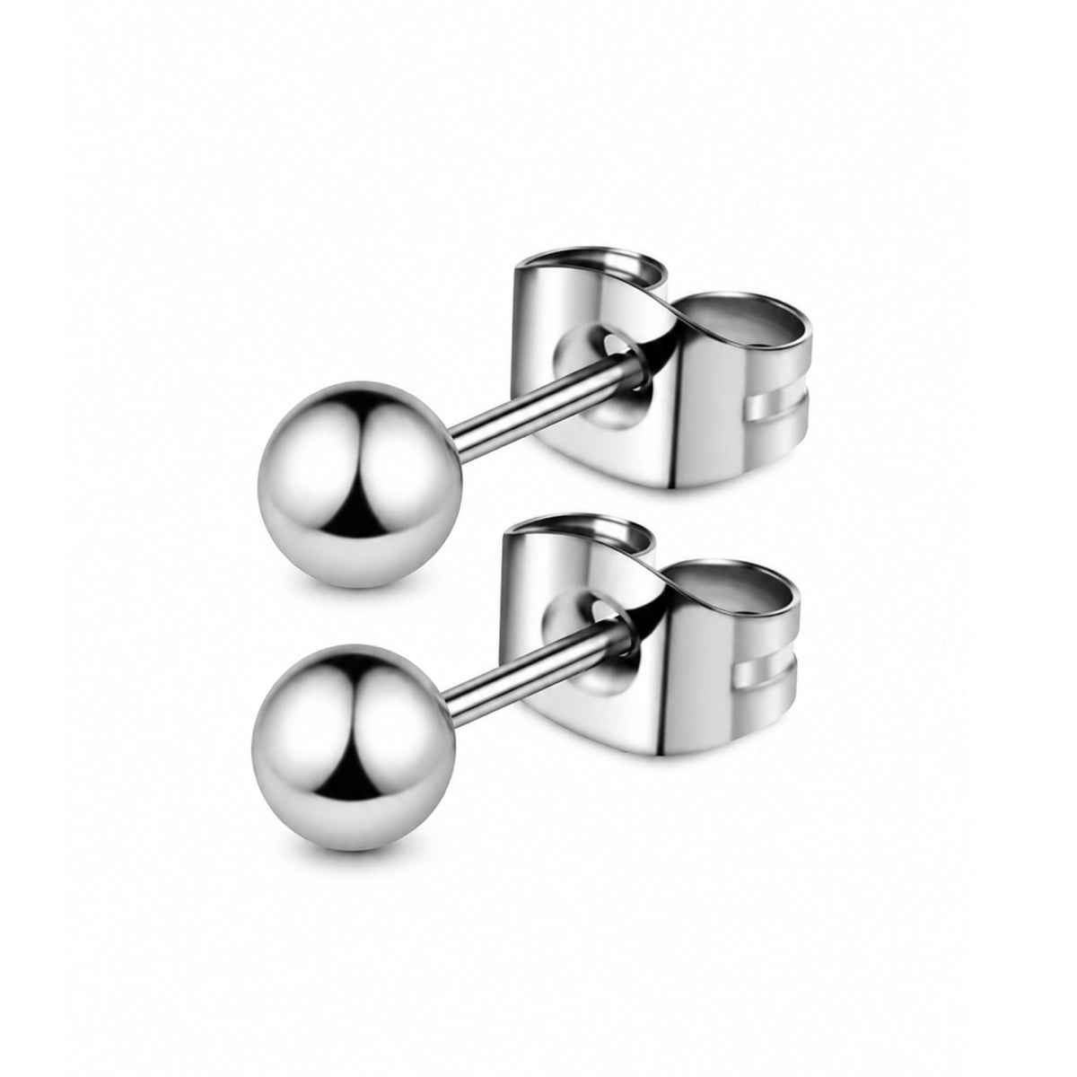 Stainless Steel Ball Stud Earrings 5mm
