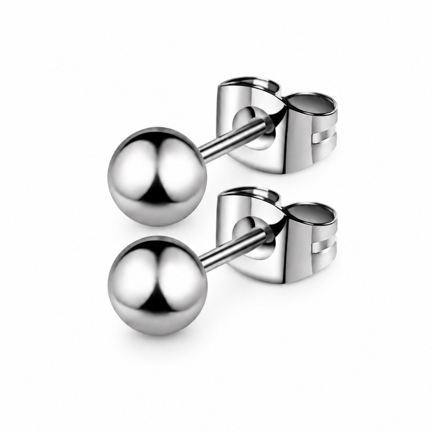 Stainless Steel Ball Stud Earrings 6mm