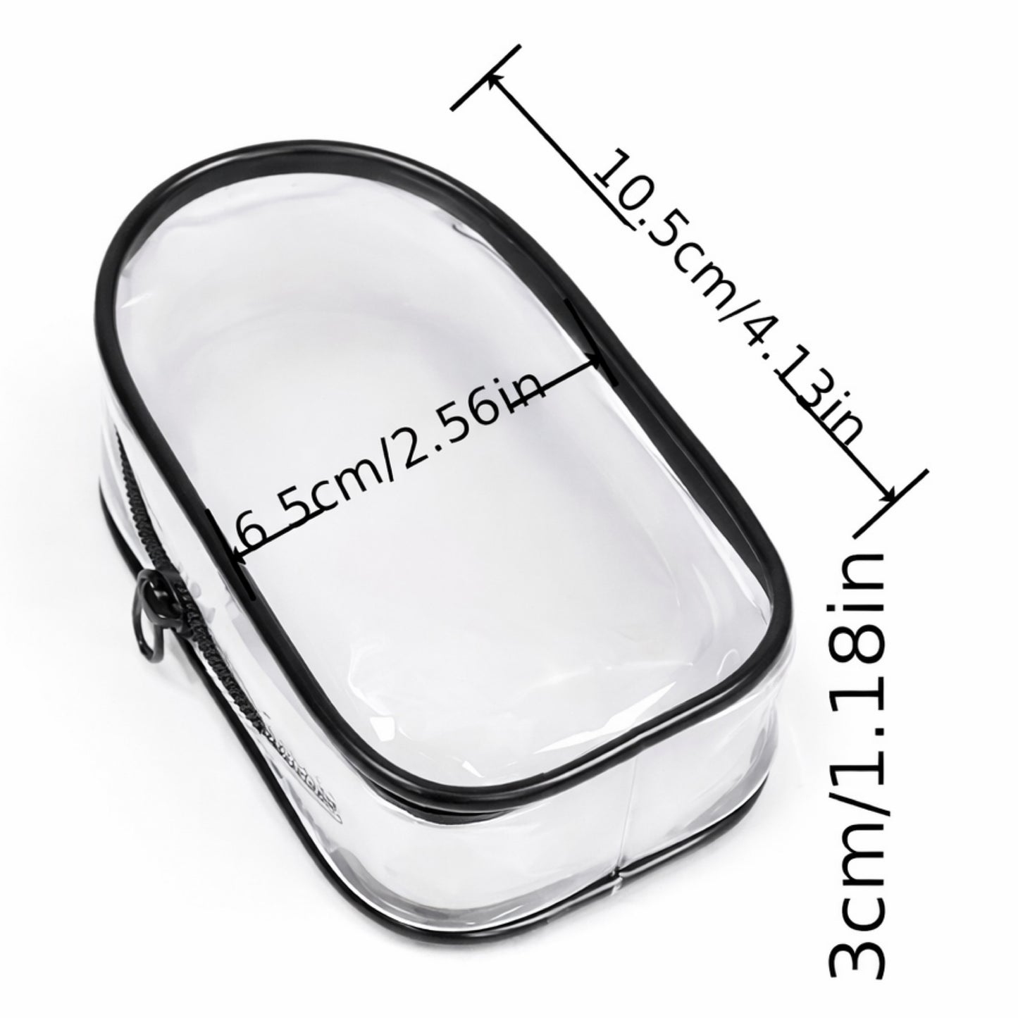 Clear Mini Zipper Pouch Keychain – Transparent Travel Organizer