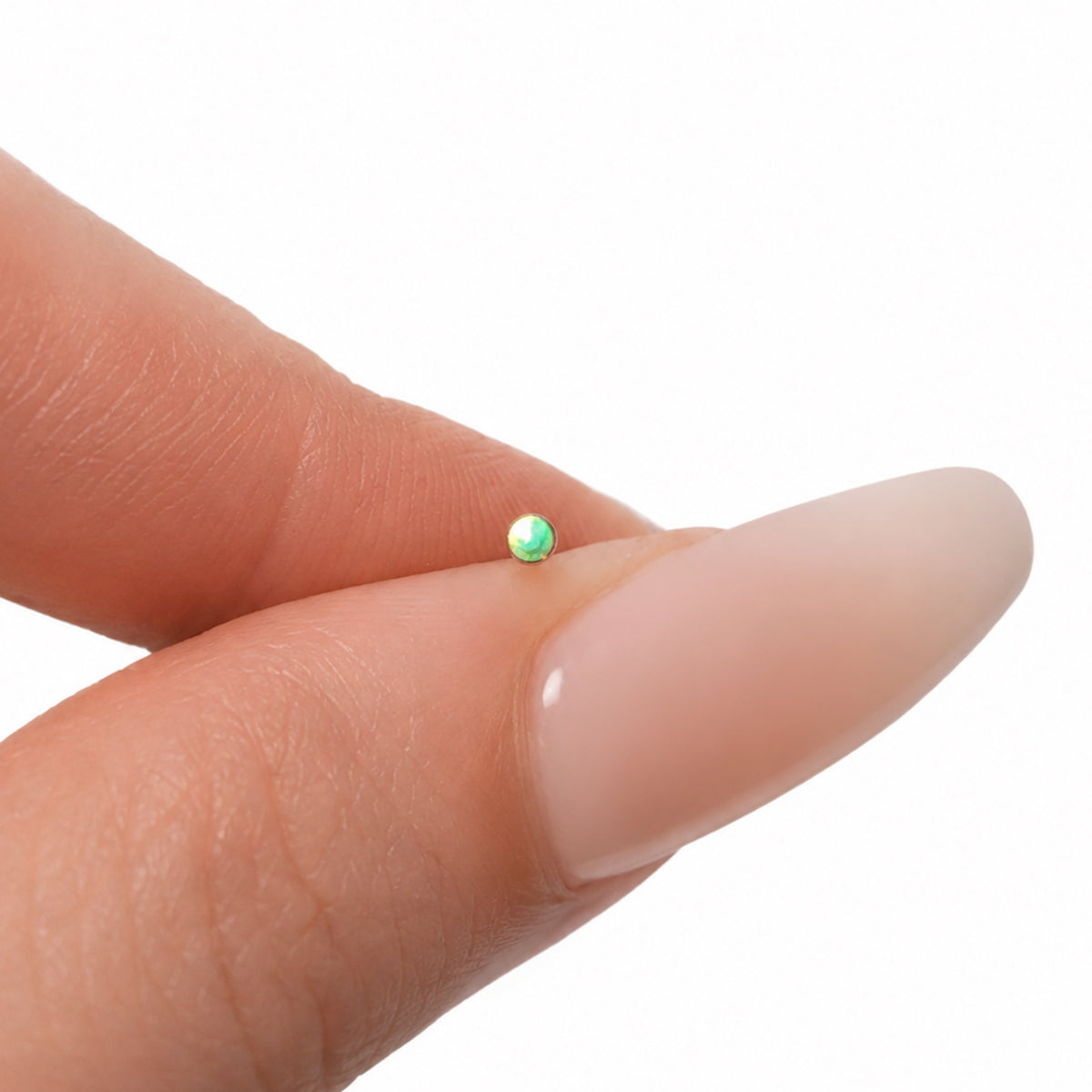 Rainbow Nail Head Nose Ring Screw