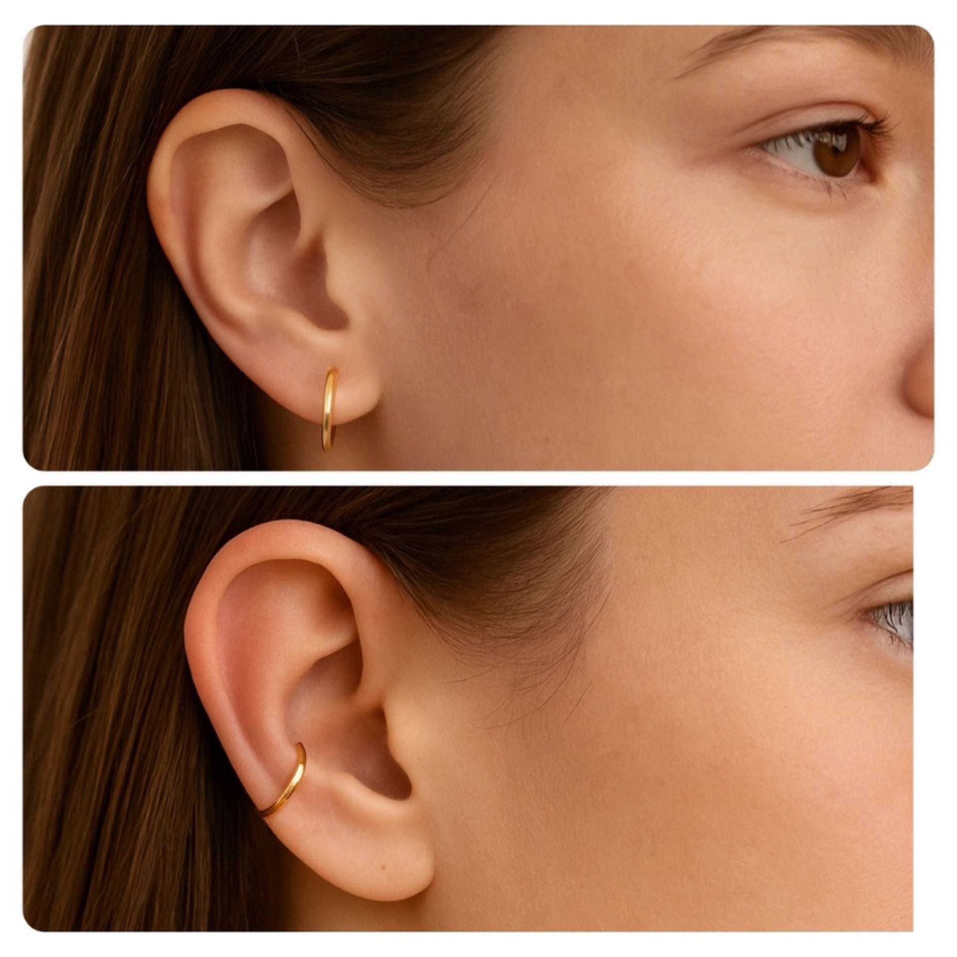 Tiny 18k Gold Endless Hoop Sleeper Earrings – Classic Small Gold Hoops