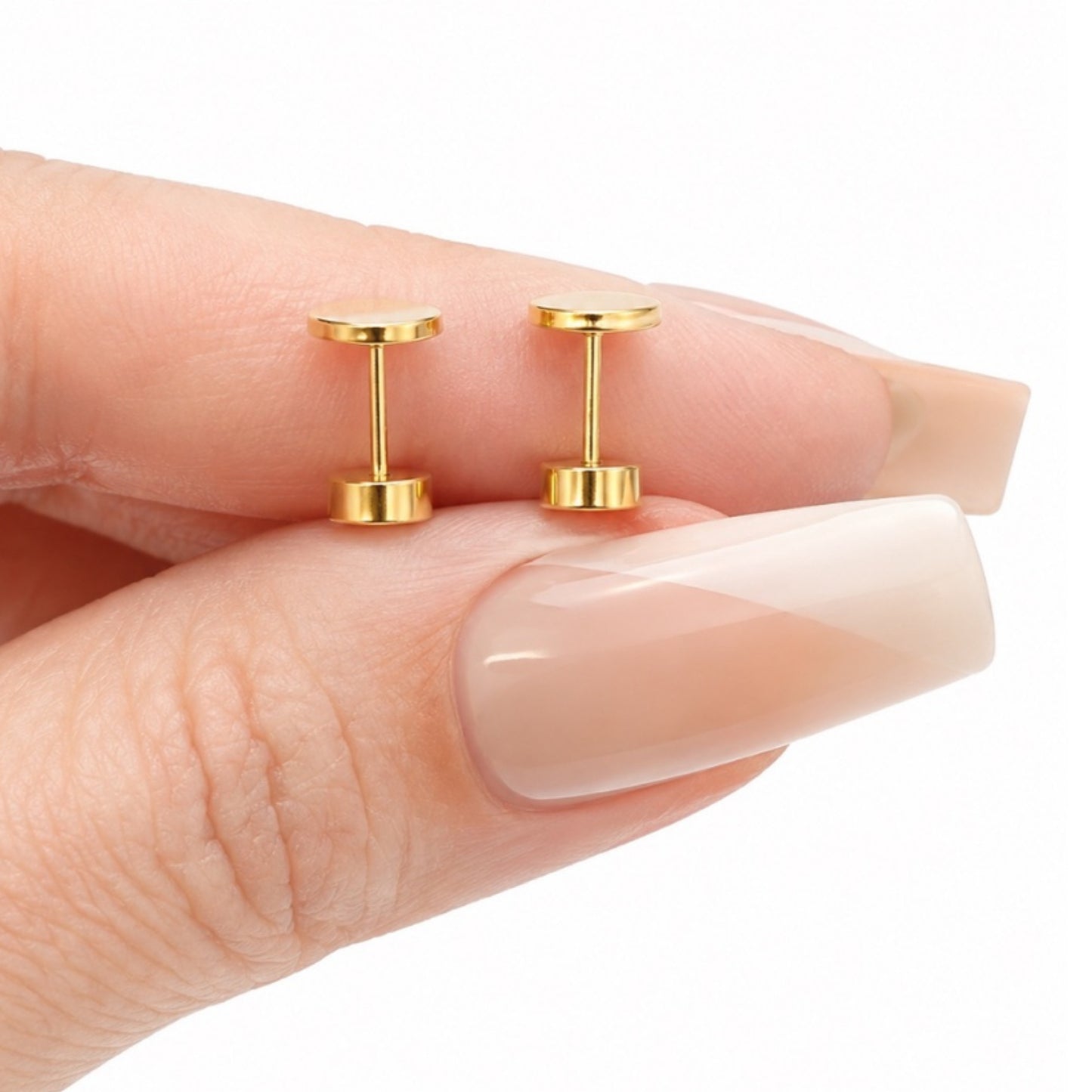 Mickey Mouse Ears Flat Back Stud Earrings