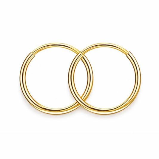 Small Gold Sleeper Hoop Earrings