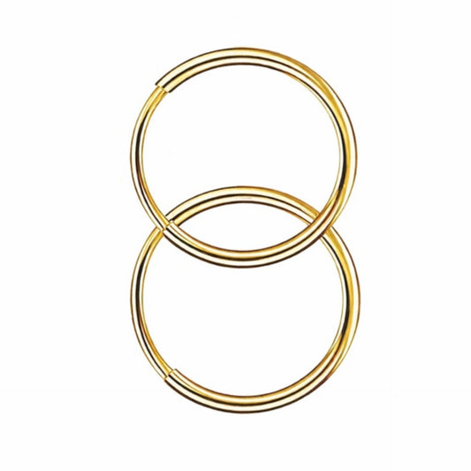 Gold Sleeper Hoop Earrings