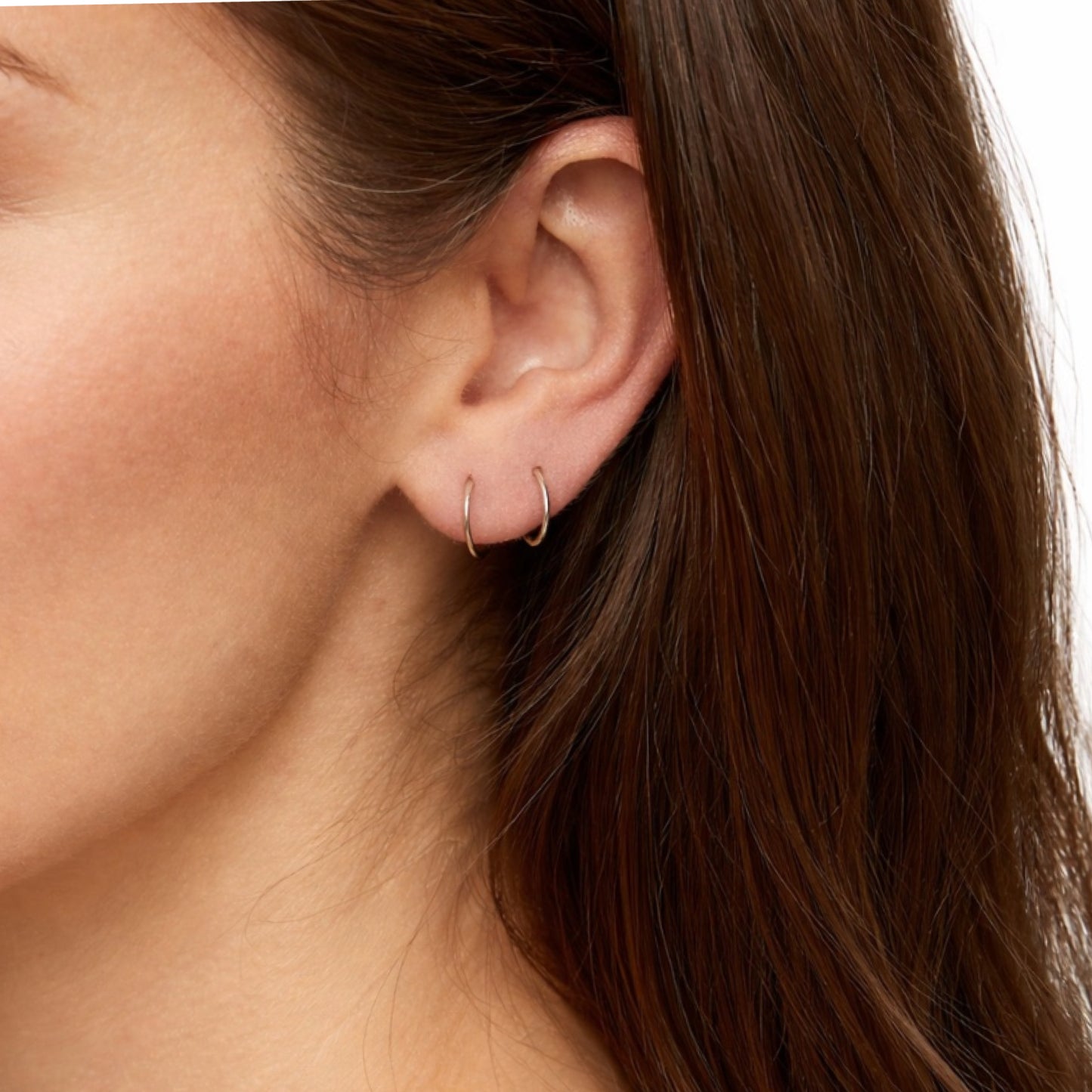 Gold Sleeper Hoop Earrings