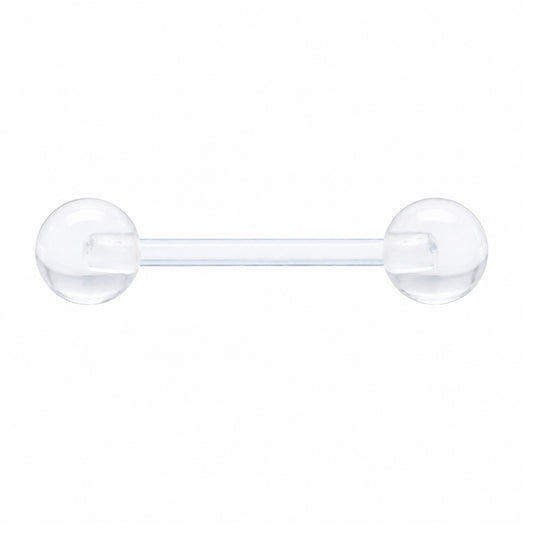 Clear Acrylic Tongue Ring Retainer
