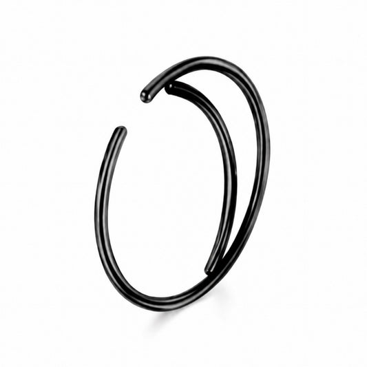 Black Crescent Moon Nose Ring