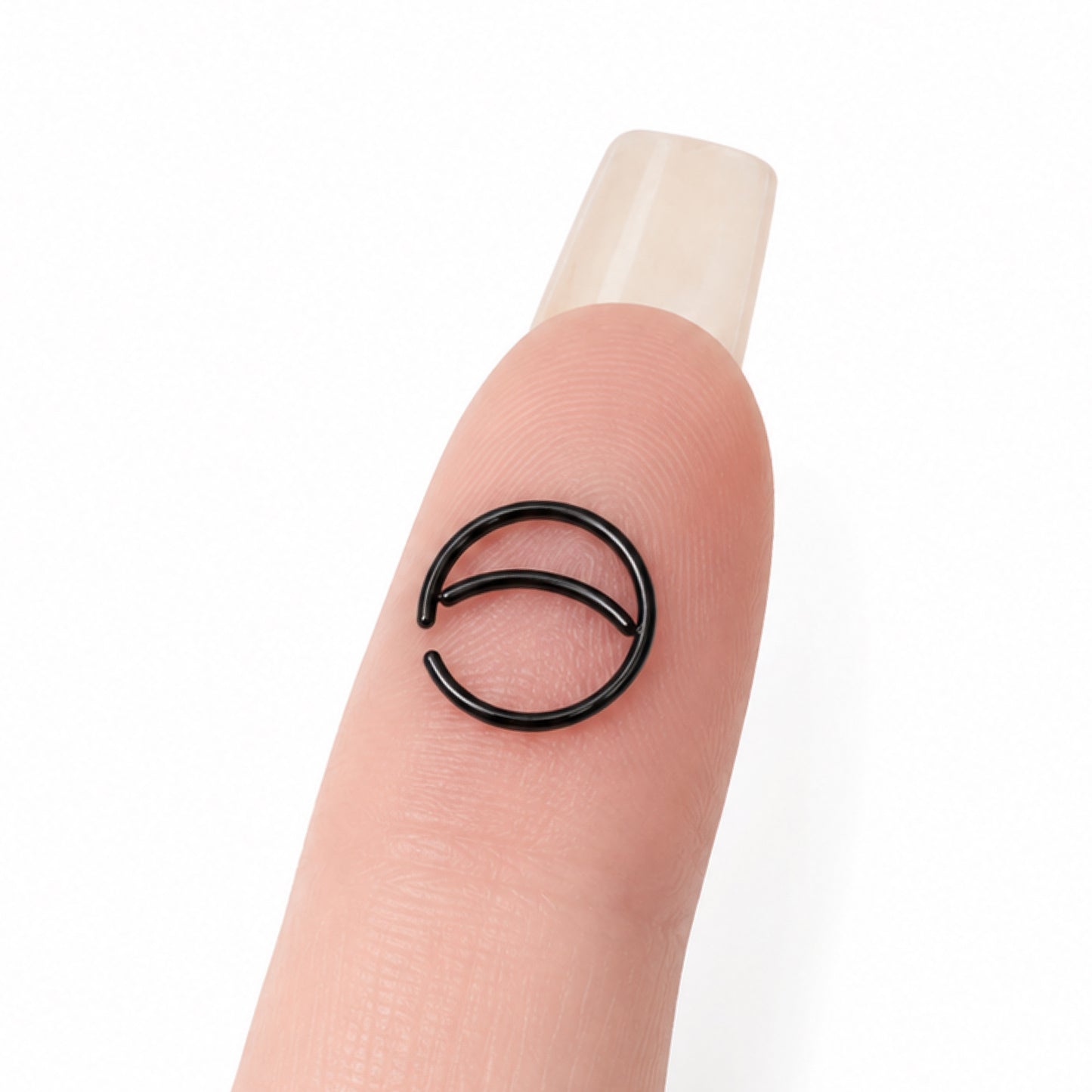 Black Crescent Moon Nose Ring