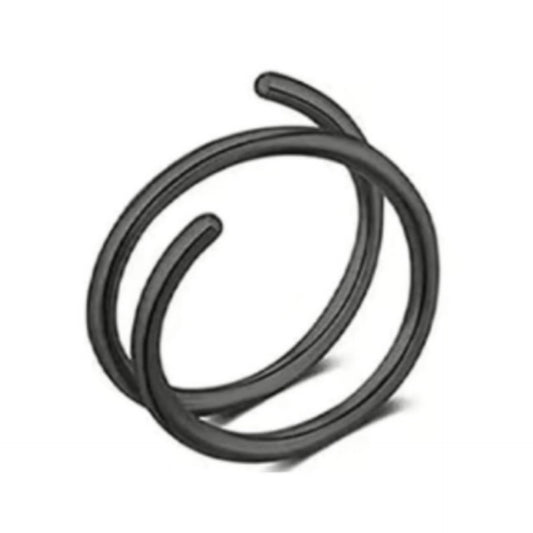 Black Double Hoop Spiral Nose Ring