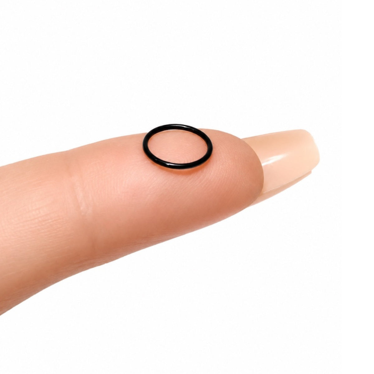 Black Fixed Hoop Nose Ring