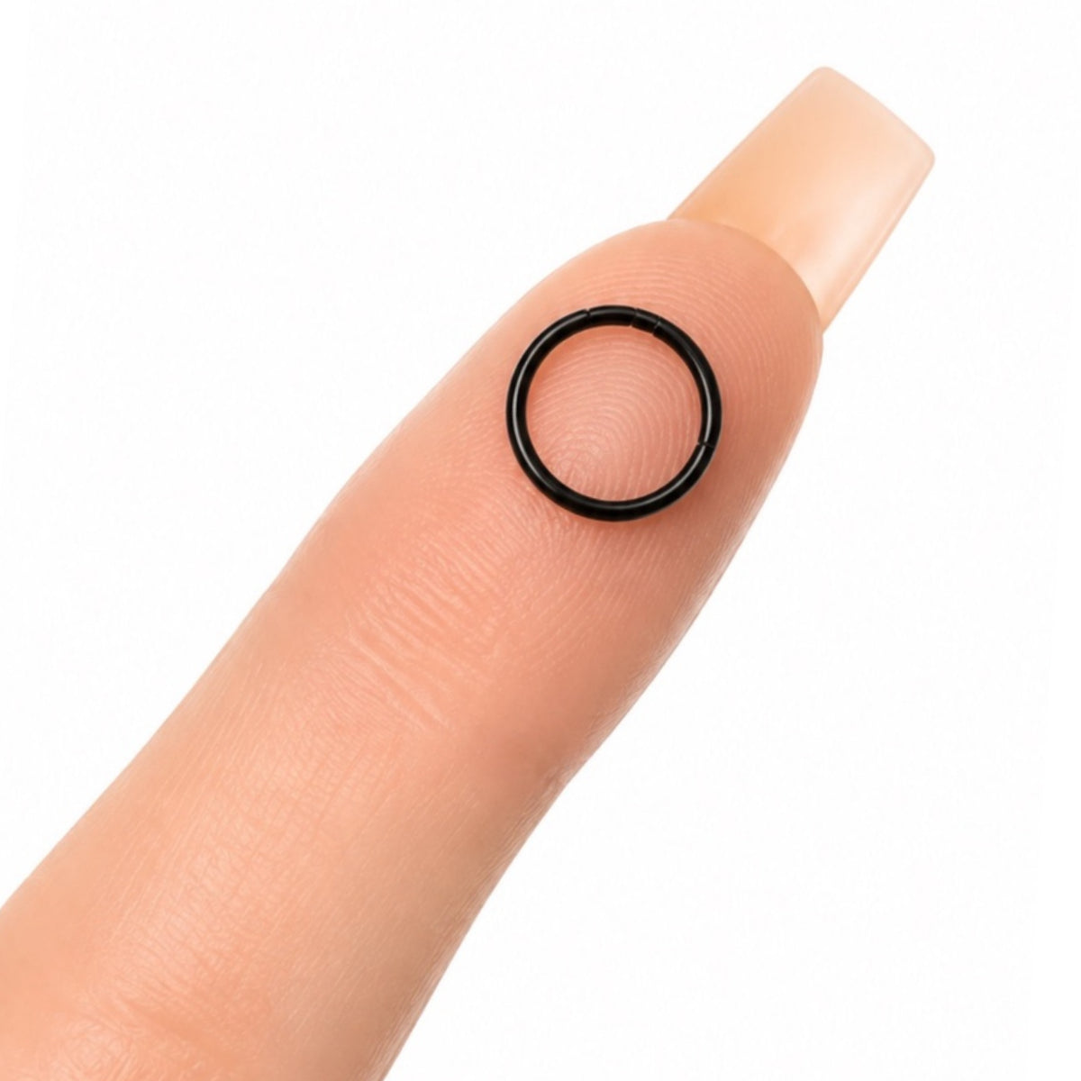 Black Fixed Hoop Nose Ring