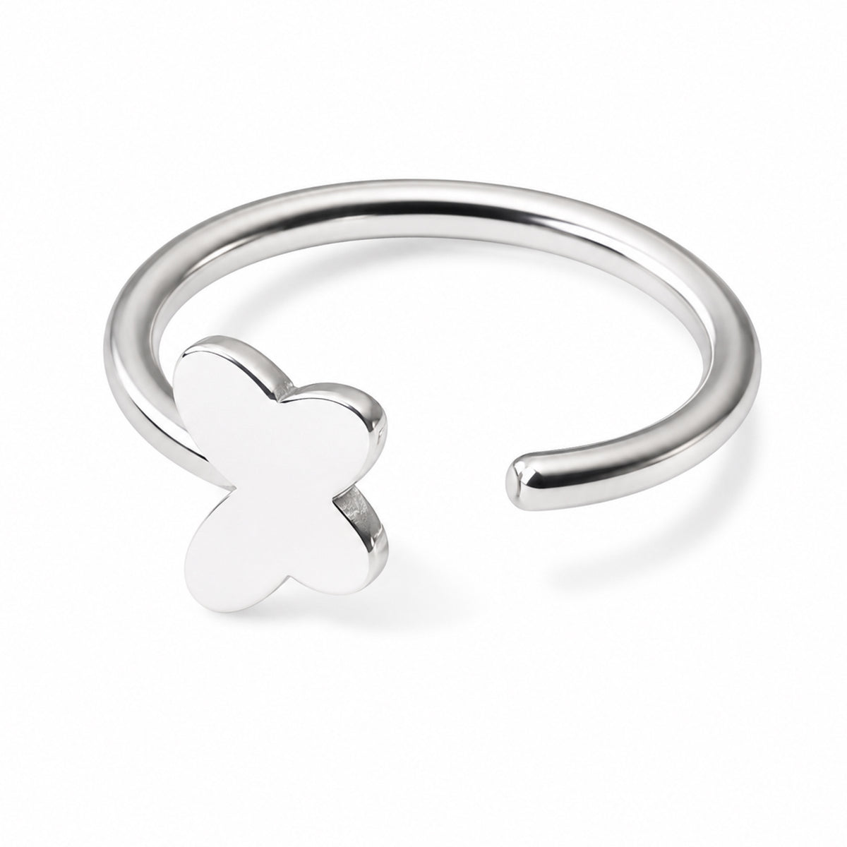 Butterfly Fixed Half Hoop Nose Ring