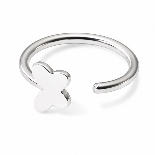Butterfly Fixed Half Hoop Nose Ring