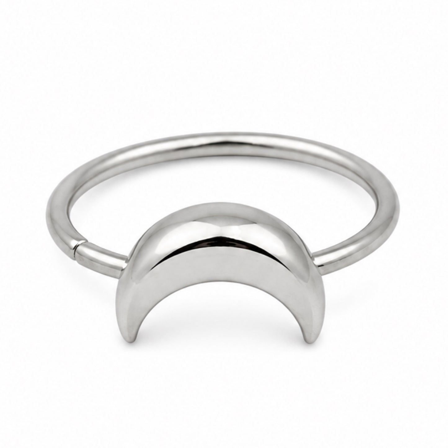 Crescent Moon Fixed Hoop Nose Ring
