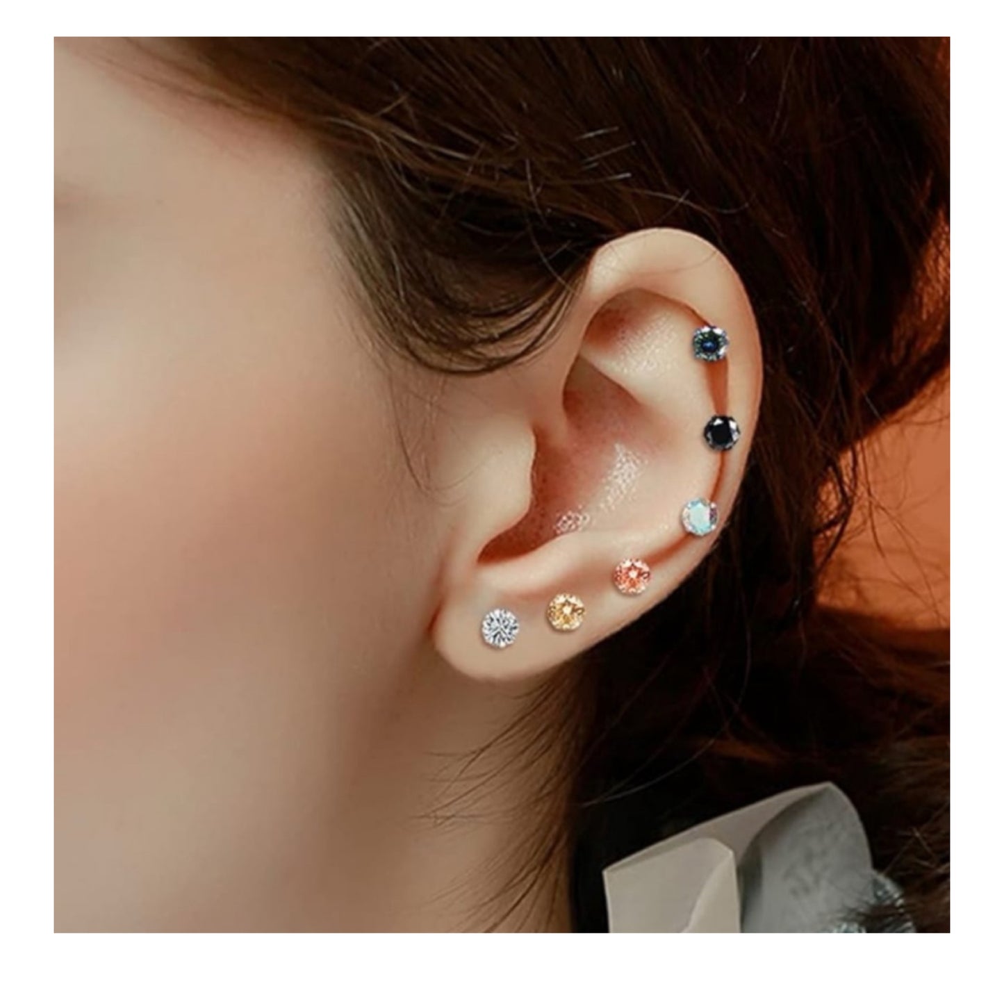 5mm Yellow Cubic Zirconia Gold Barbell Earrings – 18k GP with Ball Ends