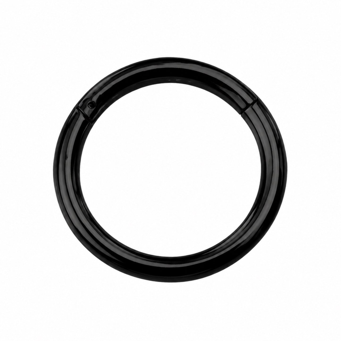 Black Clicker Hoop Ring