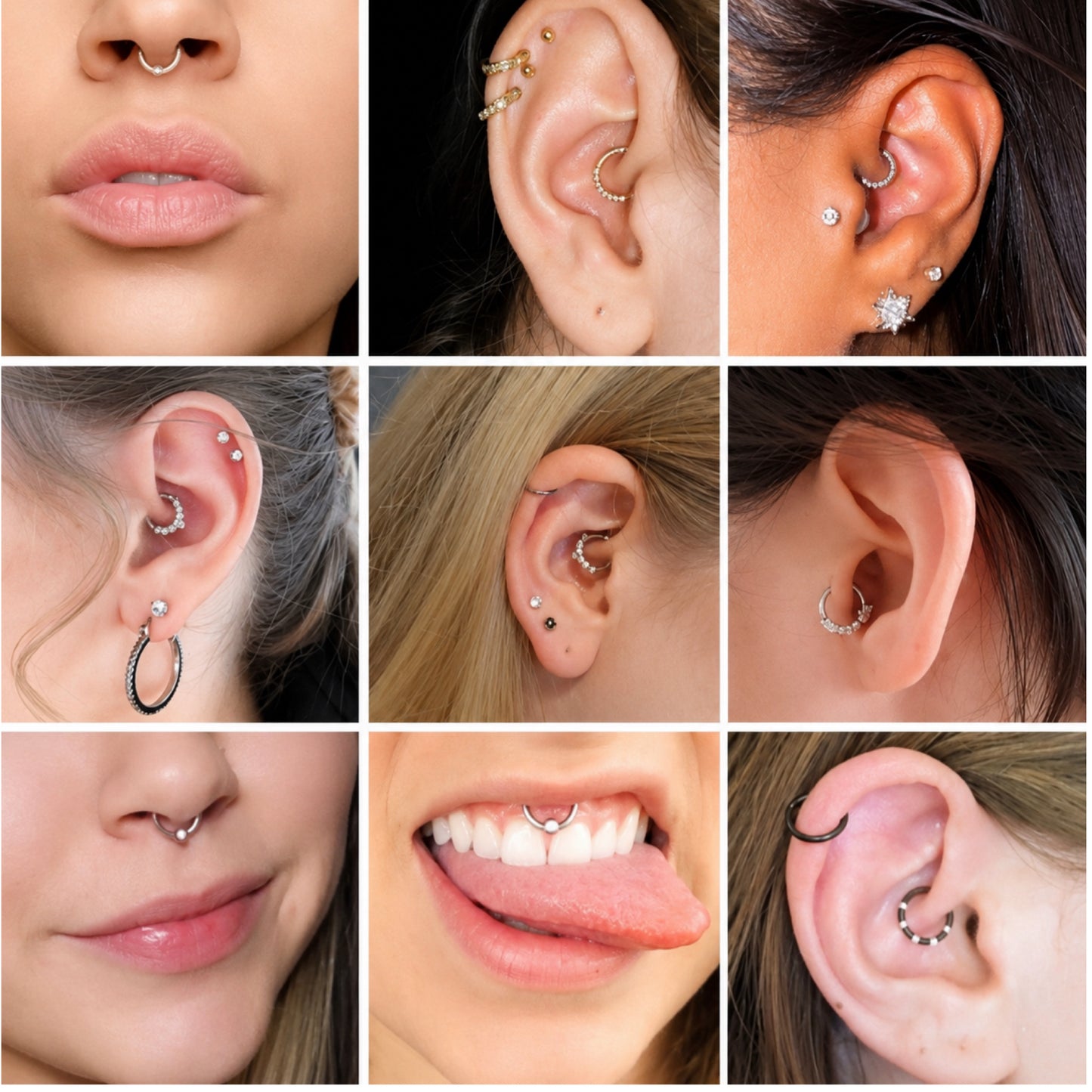 Black Clicker Hoop Ring