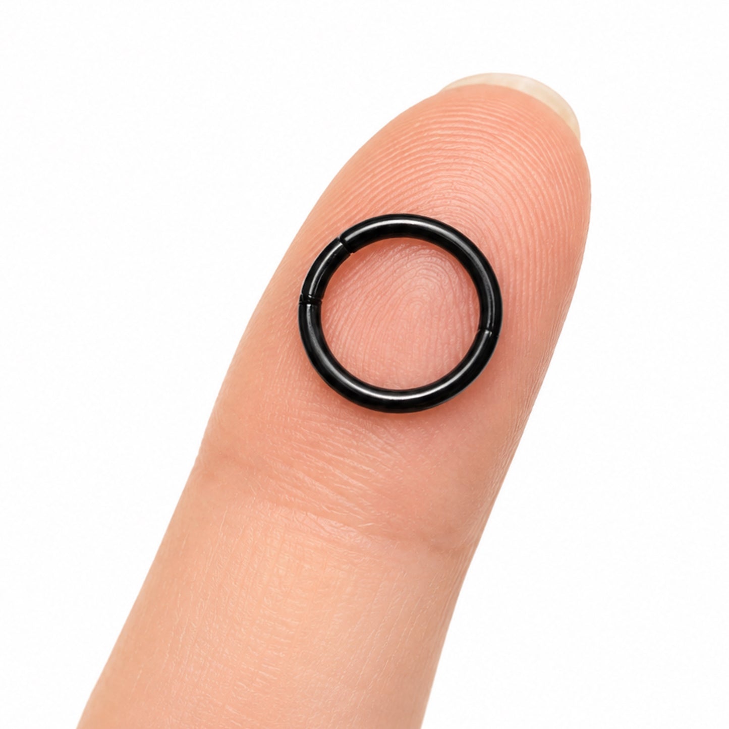 Black Clicker Hoop Ring