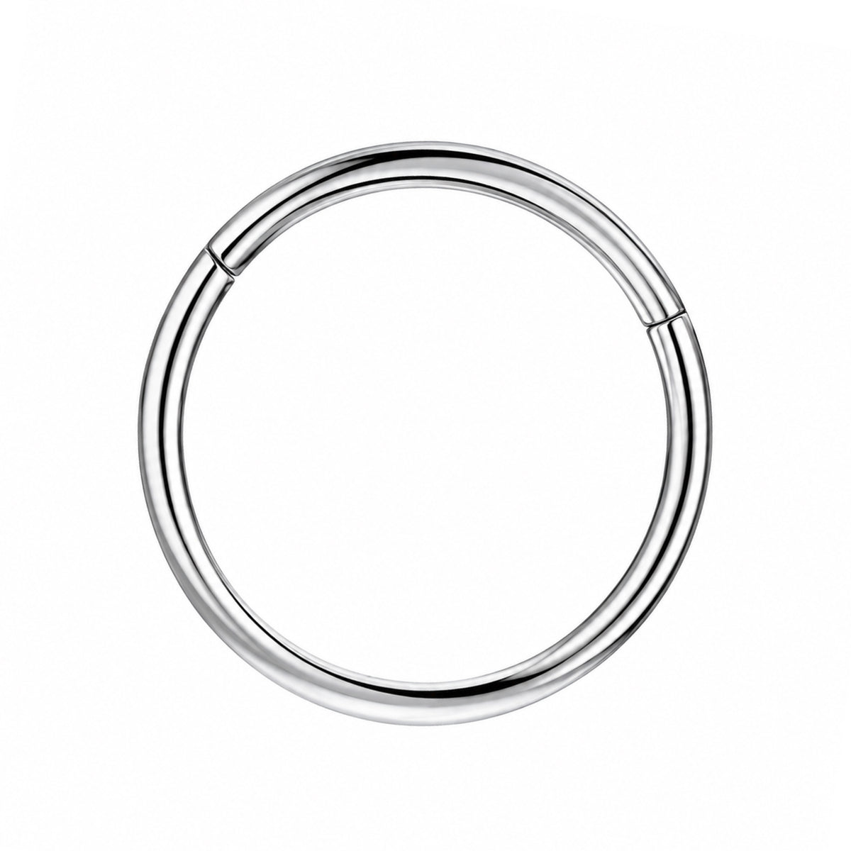 Silver Clicker Hoop Ring