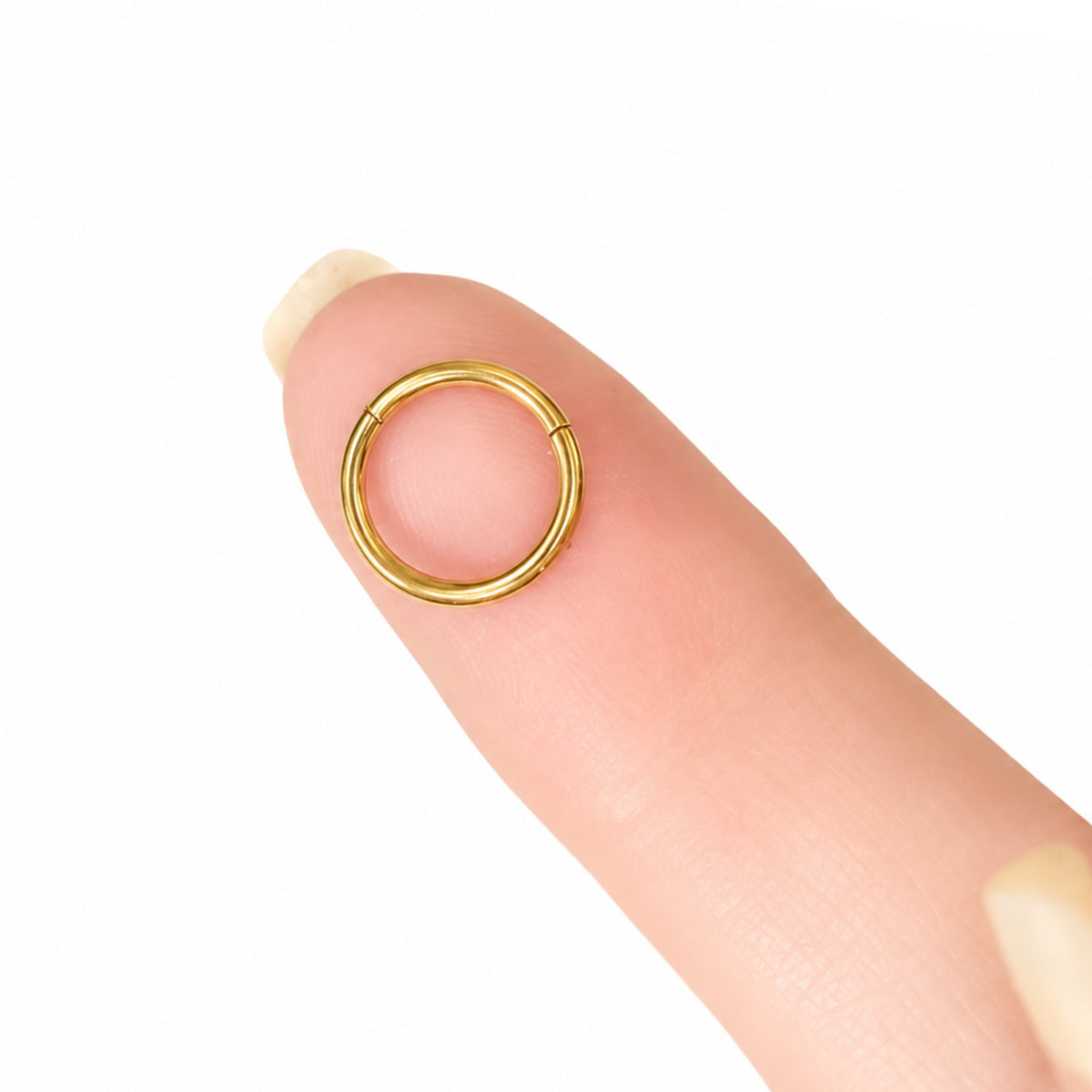 Gold Hinged Clicker Hoop Ring