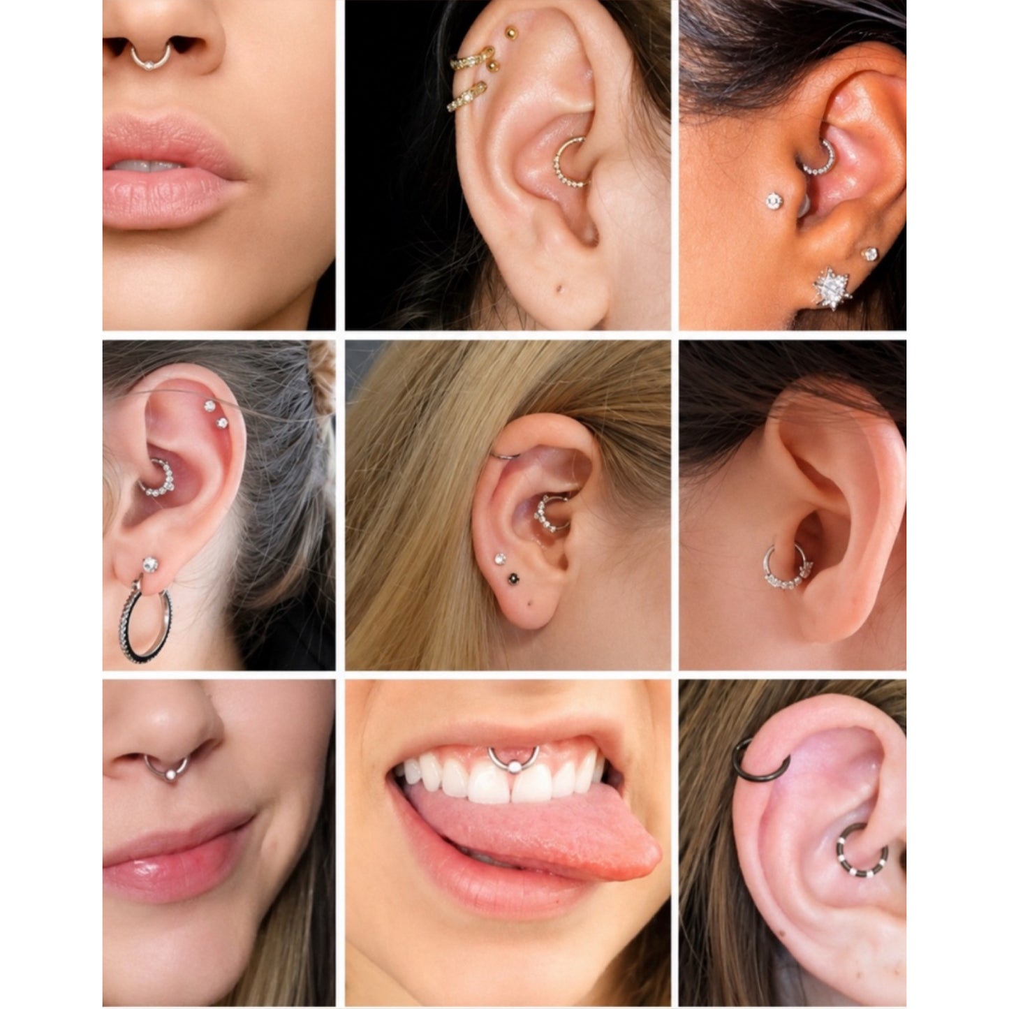Black Clicker Hoop Ring