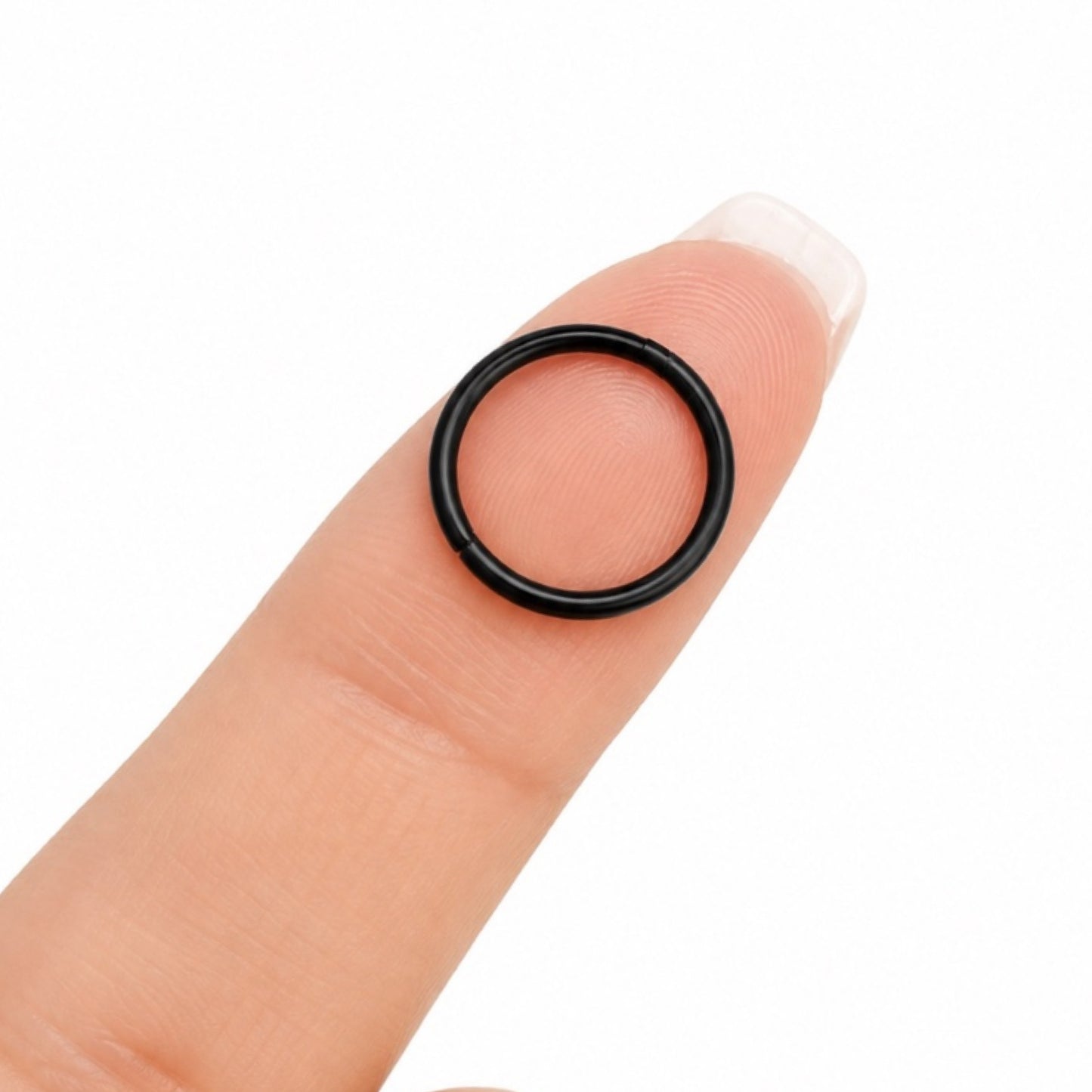 Black Clicker Hoop Ring