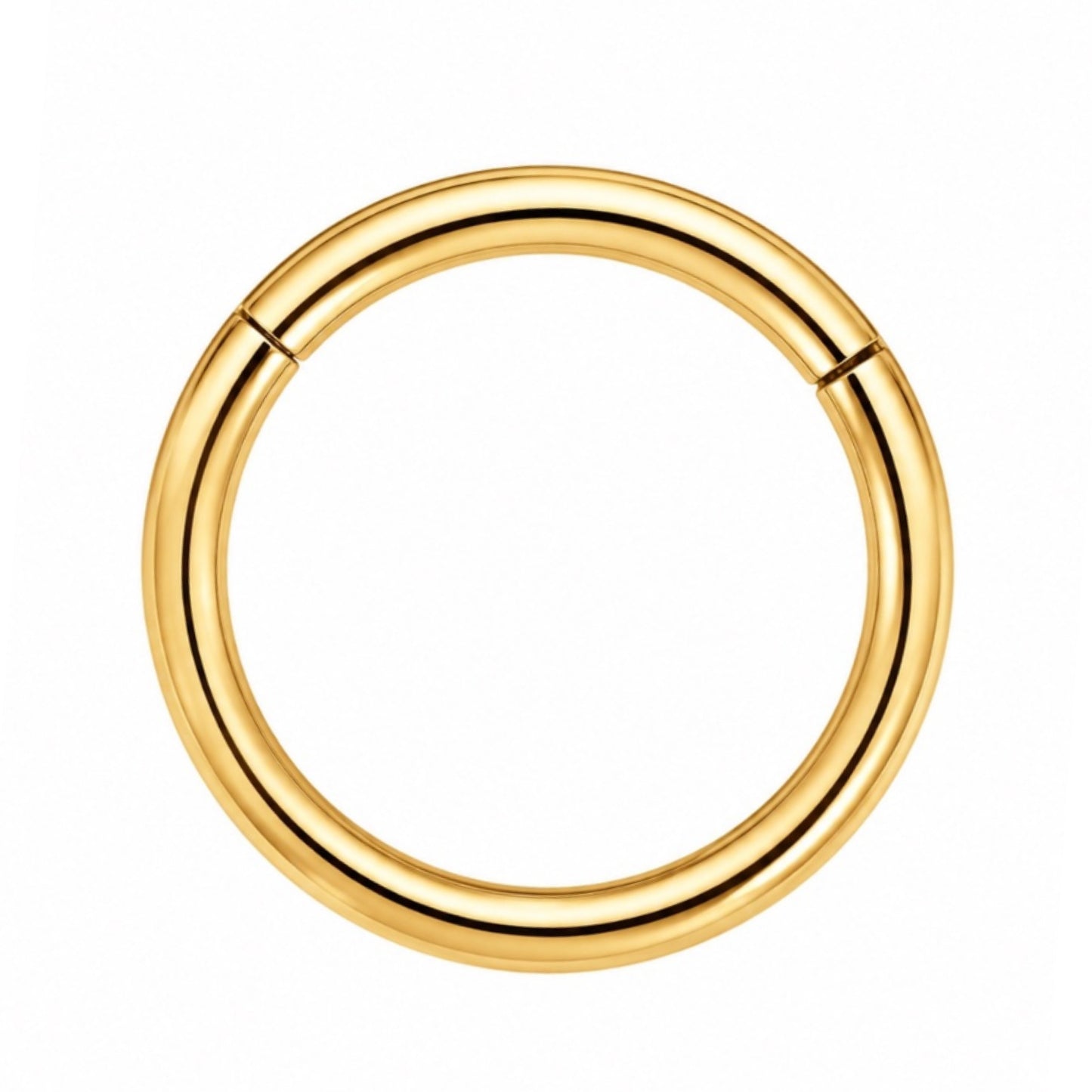 Gold Hinged Clicker Hoop Ring