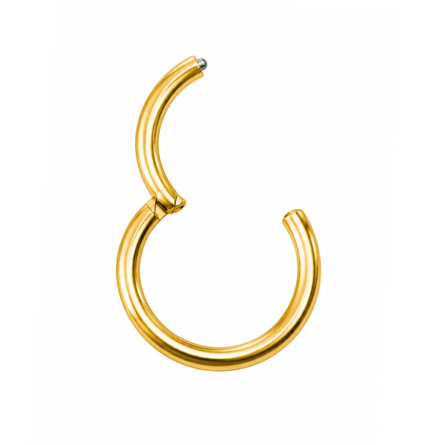 Gold Hinged Clicker Hoop Ring