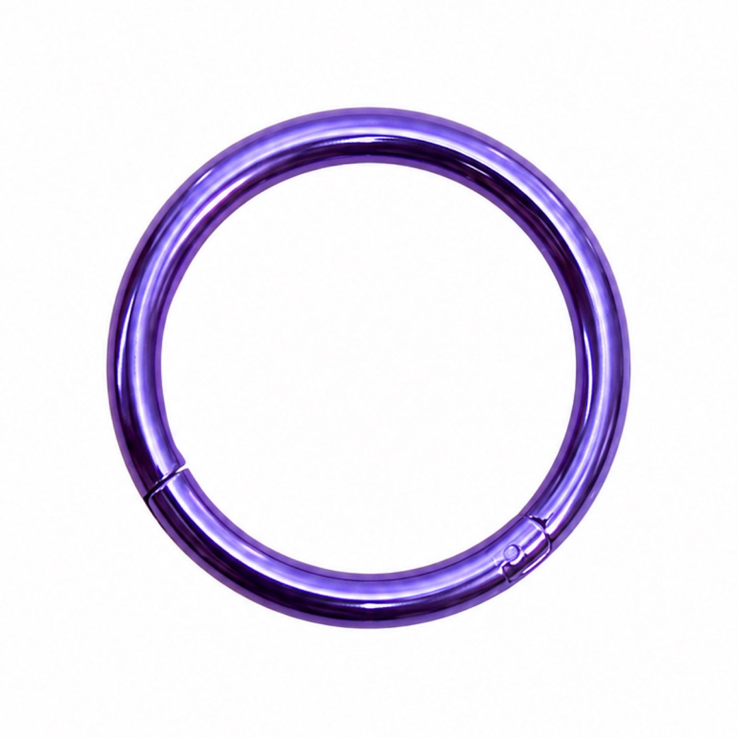 Purple Hinged Clicker Hoop Ring