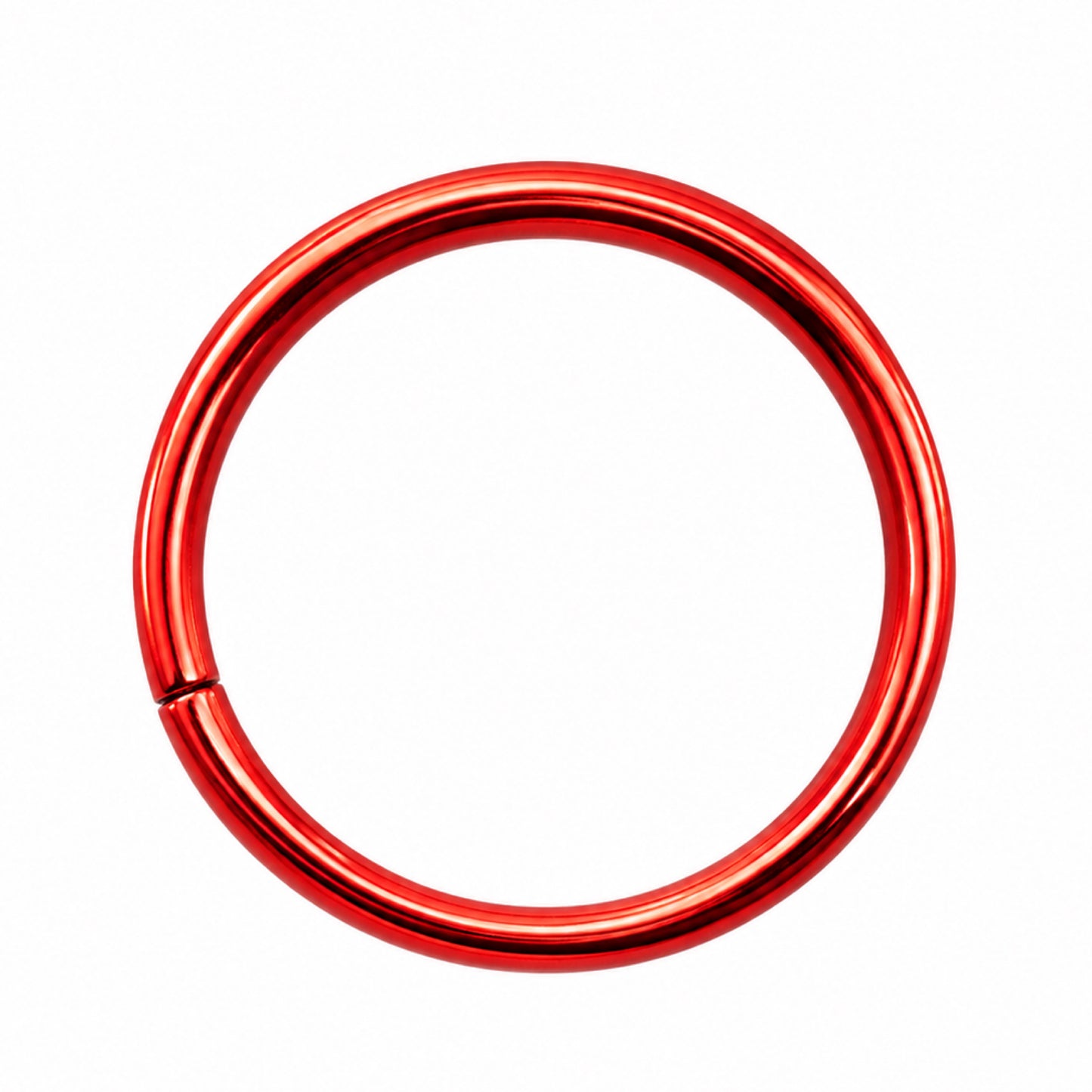 Red Hinged Clicker Hoop Ring