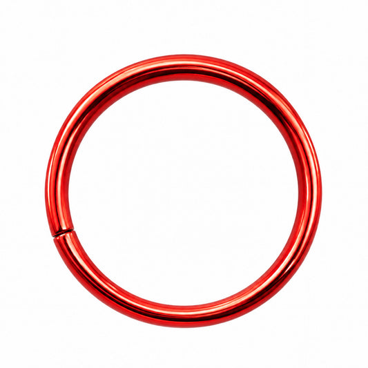 Red Hinged Clicker Hoop Ring