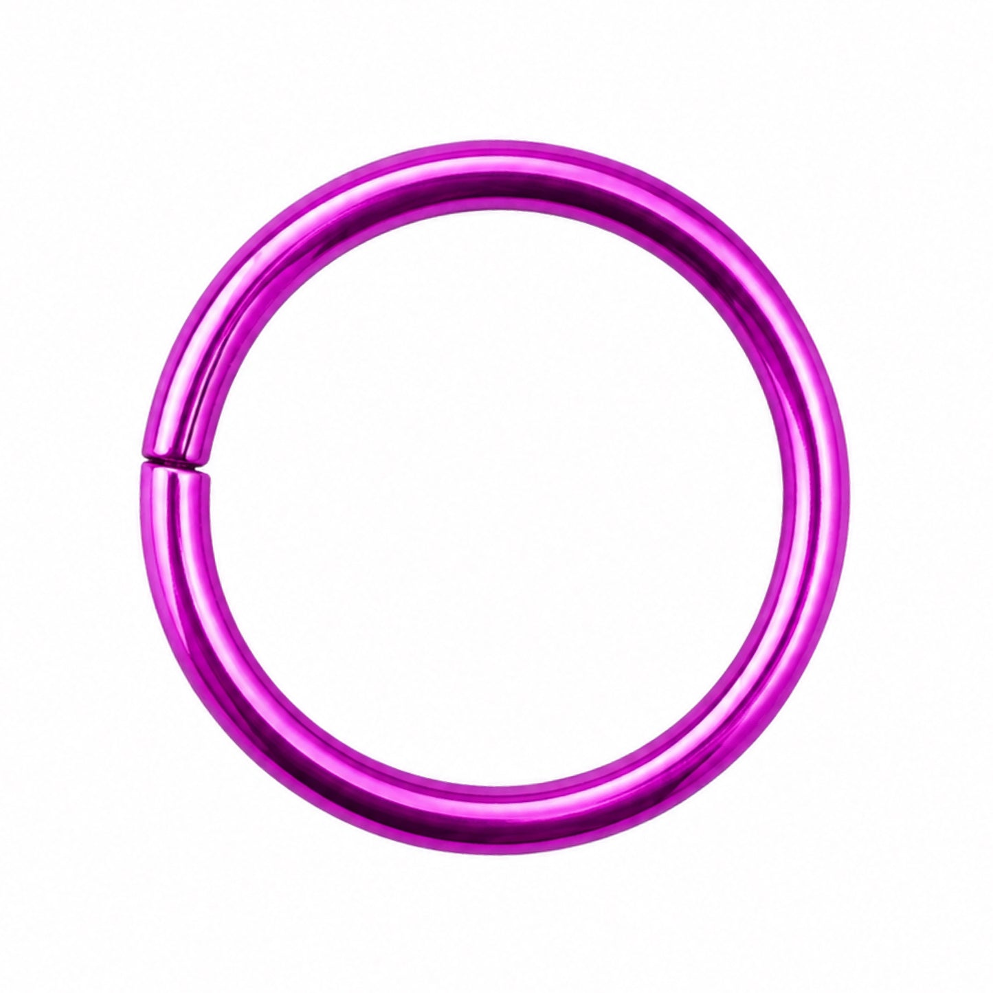 Pink Hinged Clicker Hoop Ring