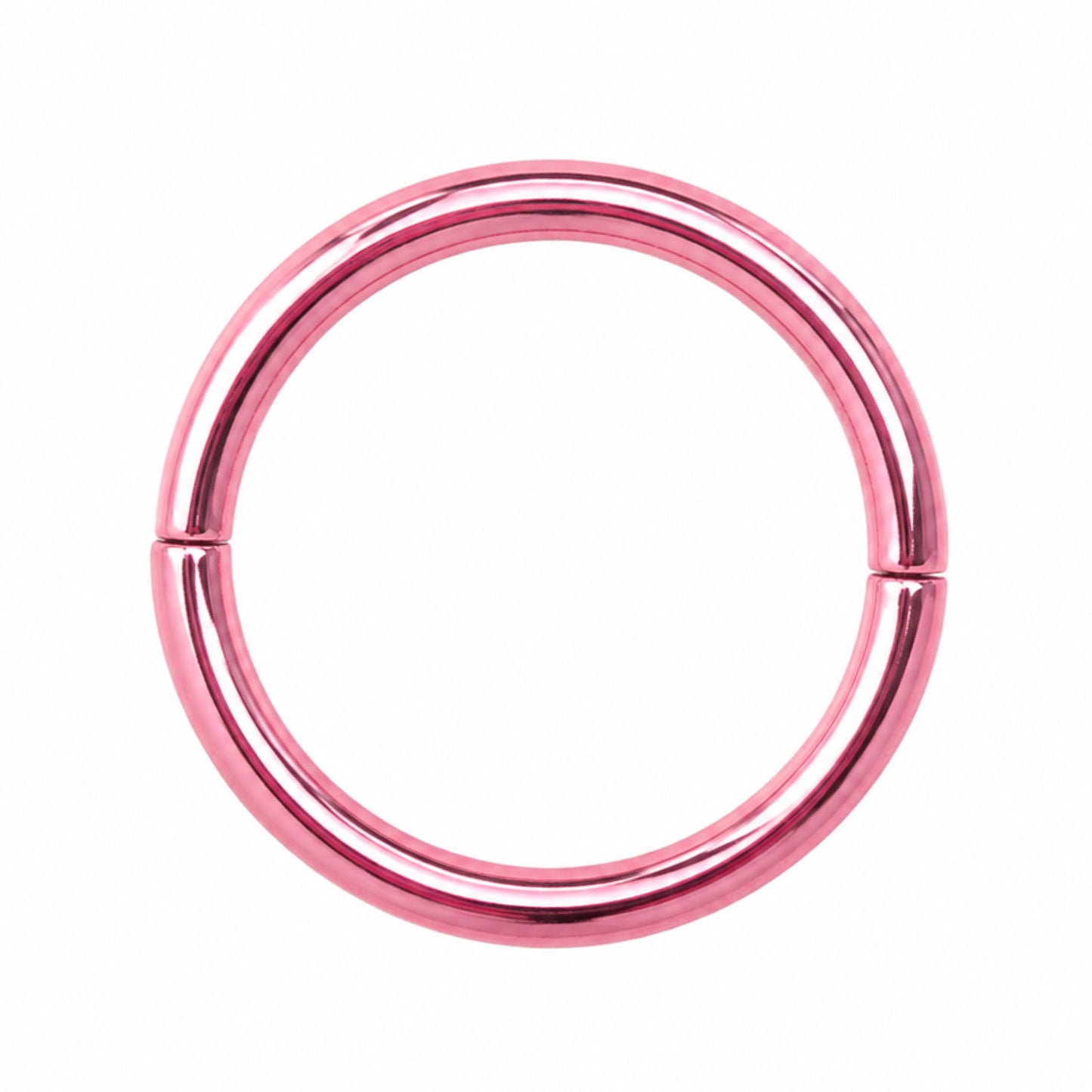 Light Pink Hinged Clicker Hoop Ring