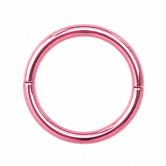 Light Pink Hinged Clicker Hoop Ring