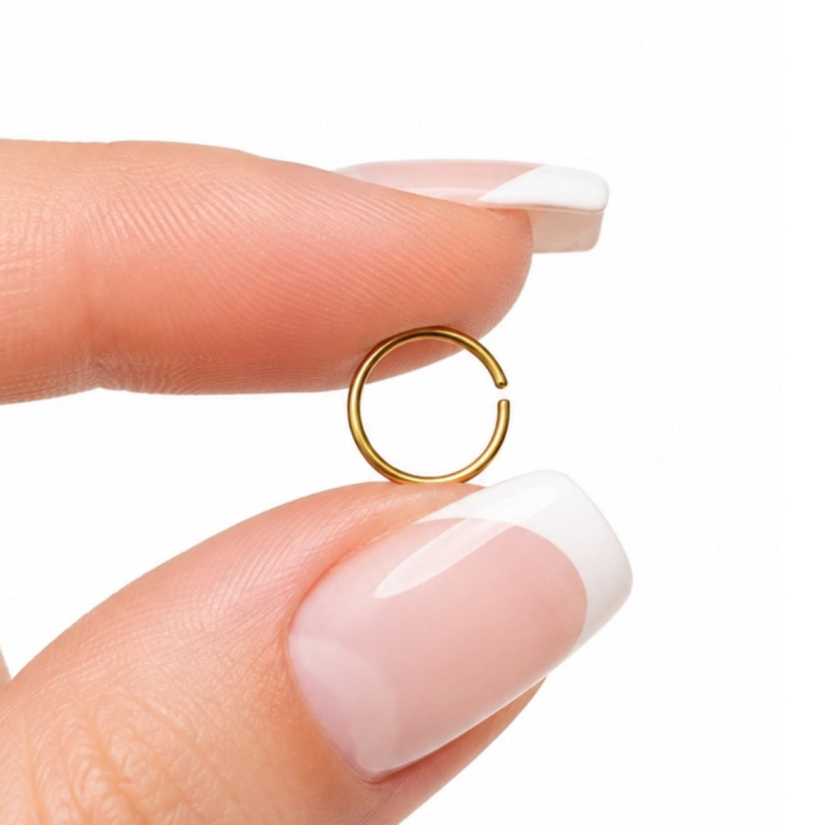 Gold Fixed Hoop Nose Ring
