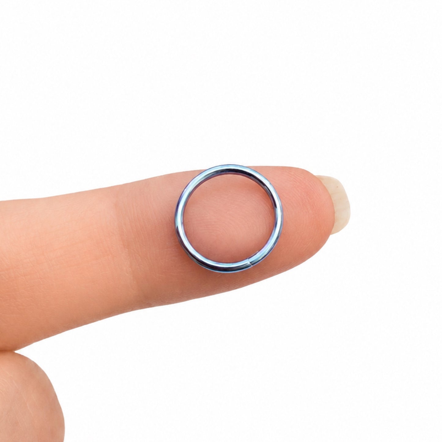 Light Blue Hinged Clicker Hoop