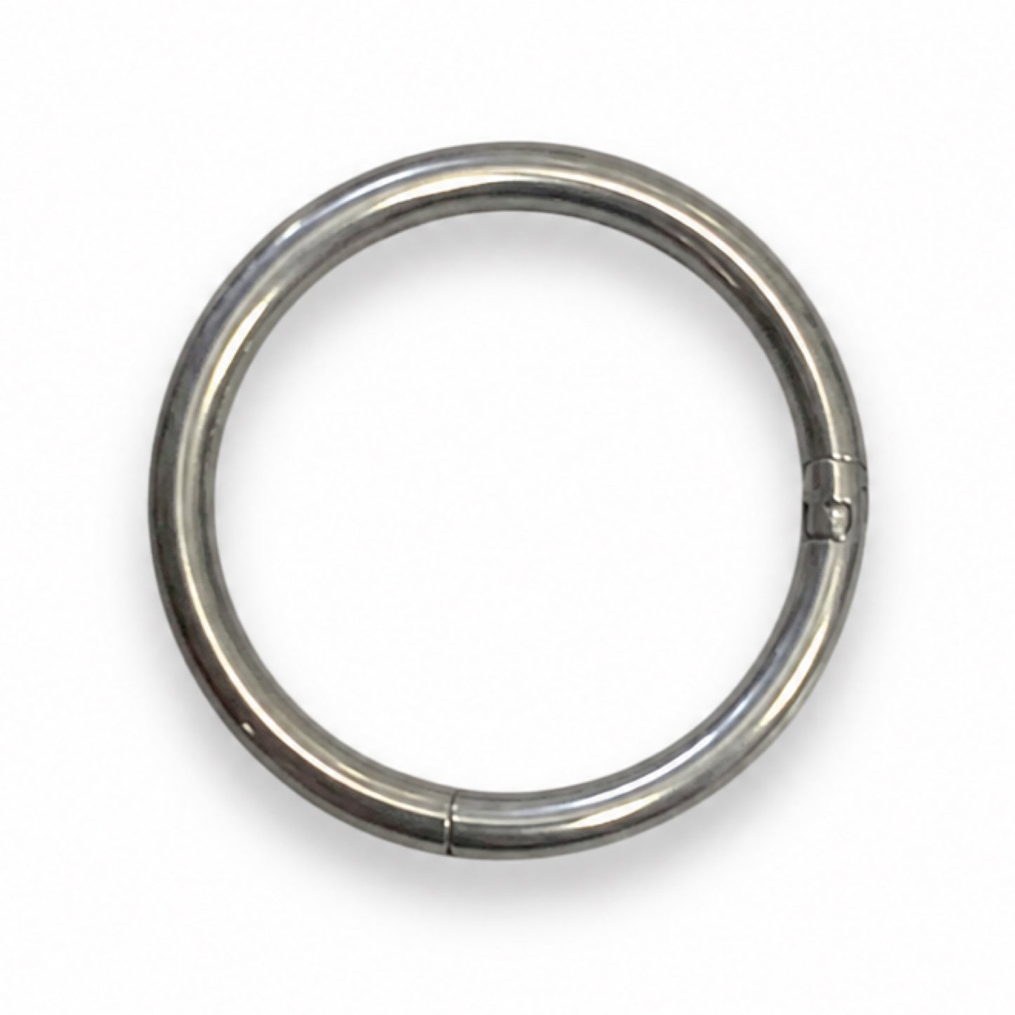 Dark Silver Hinged Clicker Hoop