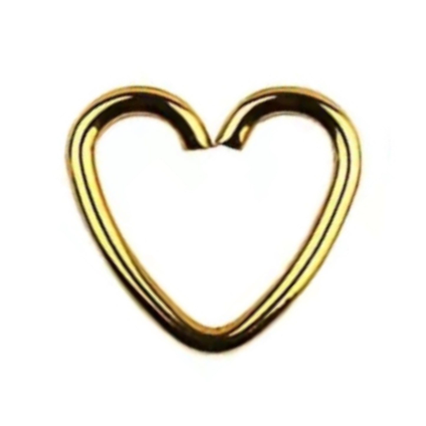 Gold Heart Fixed Hoop Earring