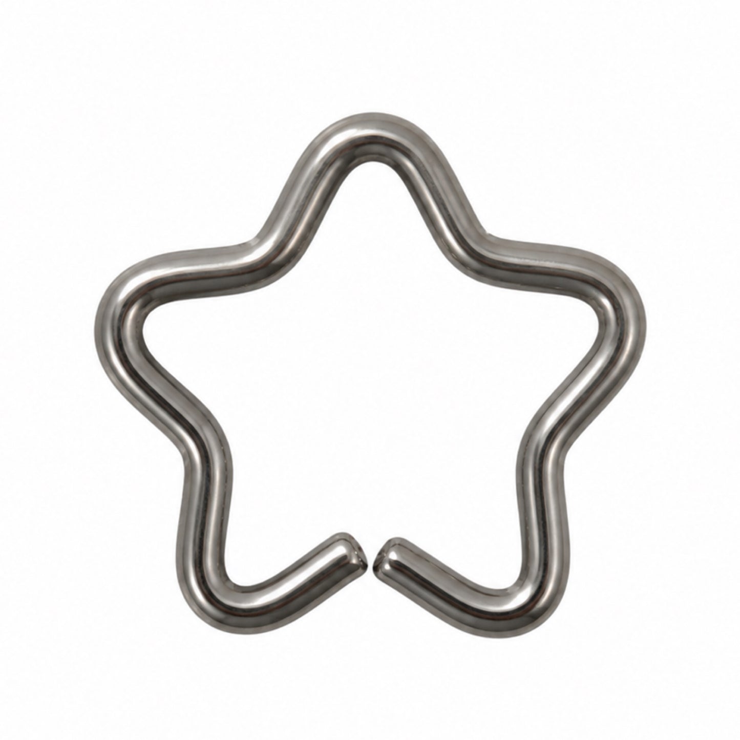 Dark Silver Star Fixed Hoop