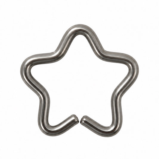 Dark Silver Star Fixed Hoop