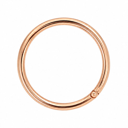 Rose Gold Clicker Hoop Ring